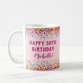 Rosa av Roligt vid födseln Färgämnet konfetti Kaffemugg