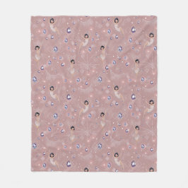Rosa av Roligten Flappers Dam Glam  Design Fleecefilt