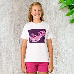 Rosa av romsk Abstrakt påverkar utformningen på Li T Shirt