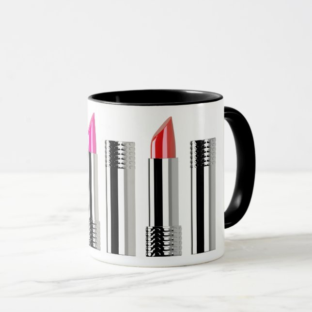 Rosa av rött krom från Lipstick-kosmetolog Mugg (Framsida höger)