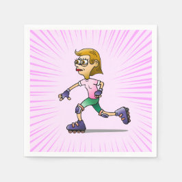 Rosa av rullskridFödelsedagsfest Pappersservett