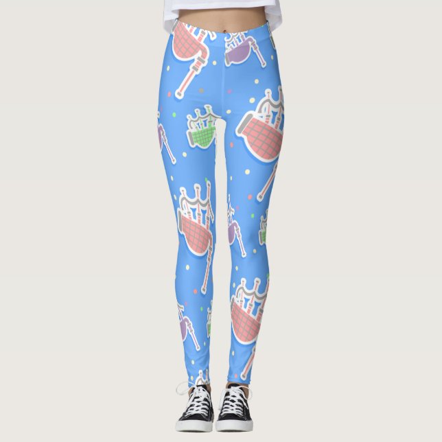 rosa av säckpipor leggings (Framsida)