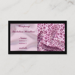 rosa av satatin/leopard visitkort