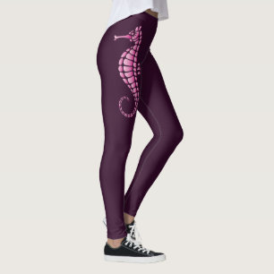 Rosa av sjöhäst leggings