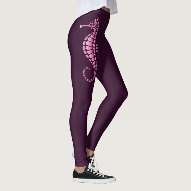 Rosa av sjöhäst leggings (Höger)