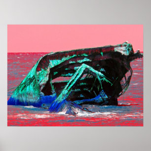 Rosa av skeppsbrott Abstrakt Poster