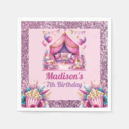 Rosa av slumpartad Födelsedagsfest Anpassningsbar Pappersservett