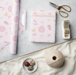 Rosa av socker och isskiffer i Figur Presentpapper