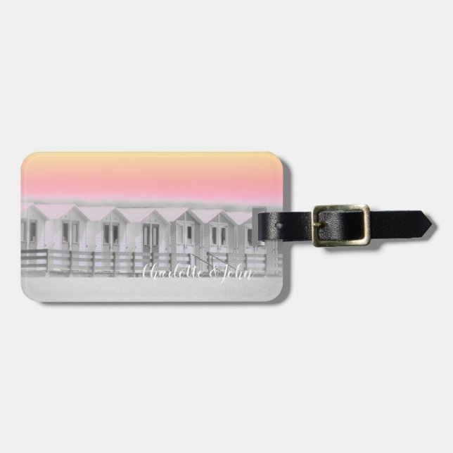 Rosa av solnedgång i havsområden bagagebricka (Horisontell Framsida)