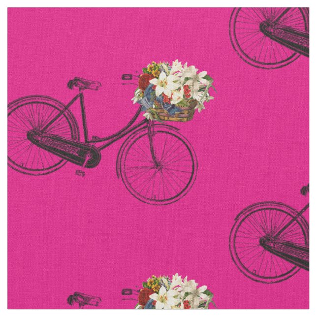 Rosa av söt av cykelblommor vår tyg (Närbild)