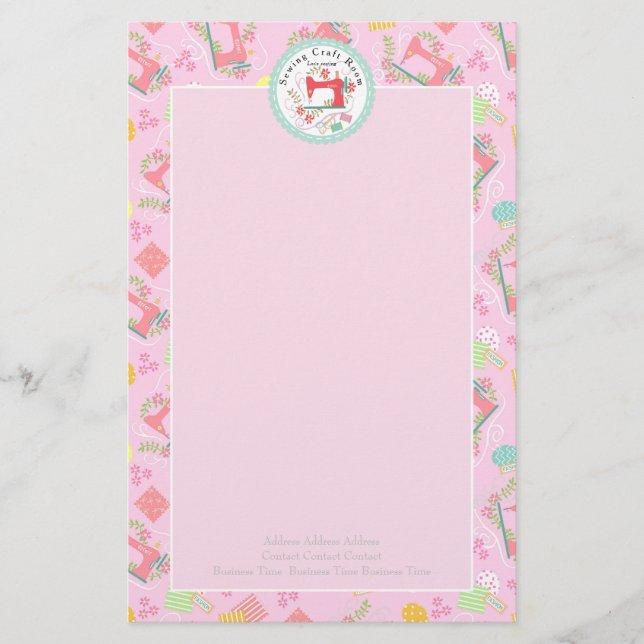 Rosa av sytrutfoto brevpapper (Framsida)