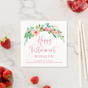 Rosa av Tropical Blommigt lycklig Pension Pappersservett