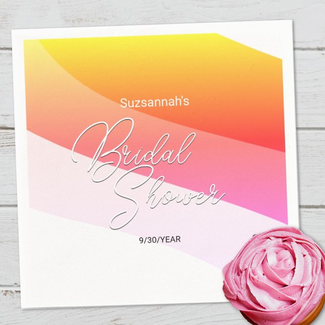 Rosa av tropisk Orange Vågrät Shades Streams Pappersservett (Skapare uppladdad)