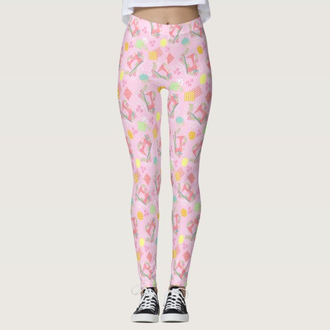 Rosa av utsäde Maskiner Leggings (Framsida)