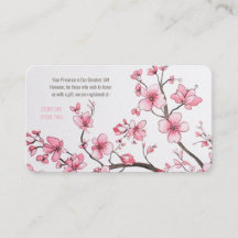 Rosa av vattenfärg Cherry Blommar Blommigt Bröllop