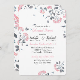 Rosa av vattenfärg för klassrumslig blommigt Rehea Inbjudningar