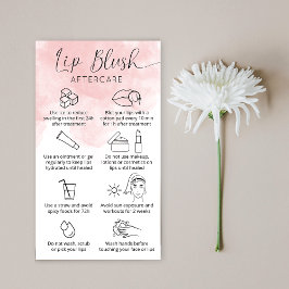 Rosa av vattenfärg i  Tattoo Aftercare Guide Visitkort