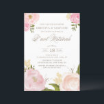 Rosa av vattenfärg Peony Blommigt B'not Mitzvah Inbjudningar<br><div class="desc">Inbjudan familj och vänner till ditt evenemang med anpassadet B'not Mitzvah-inbjudan. Den har vattenfärgade illustrationer av ro,  peonier,  baby utandning,  grön och vriden. Anpassa denna  rosa B'not Mitzvah-inbjudan genom att lägga till dina egna uppgifter. Denna peony B'not Mitzvah-inbjudan är perfekt för vår B'not Mitzvahs.</div>