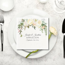 Rosa av vattenfärgen Blommigt Beige Ivory WAN Bröl