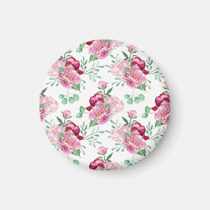 rosa av vattenfärger magnet