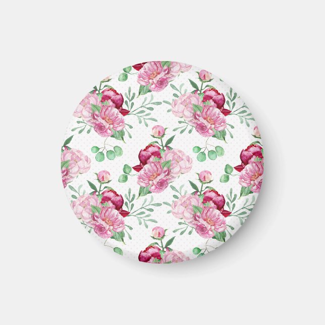 rosa av vattenfärger magnet (Framsidan)