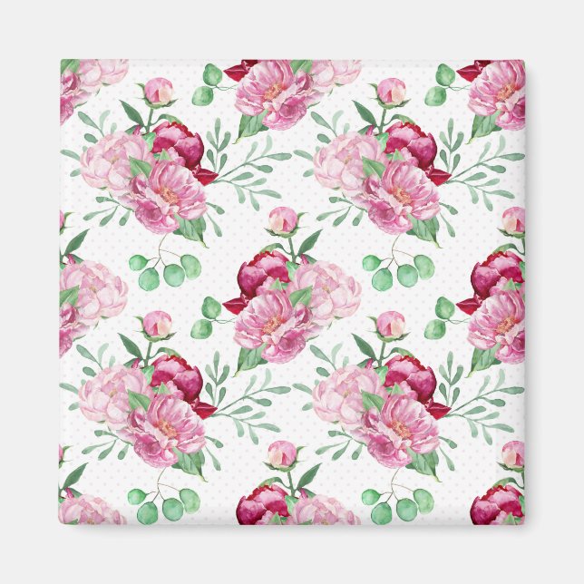 rosa av vattenfärger magnet (Framsidan)