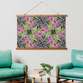 Rosa av vattenfärgsBlommönstrets Gult Grönt 