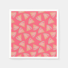 Rosa av vattenmelon pappersservett