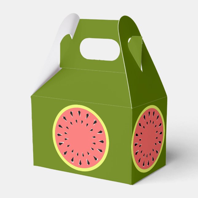 Rosa av vattenmelon presentaskar (Framsidan Sidan)