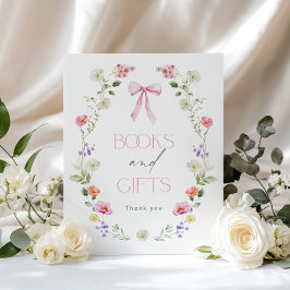 Rosa av vildblommor Bokar och gåvor Poster