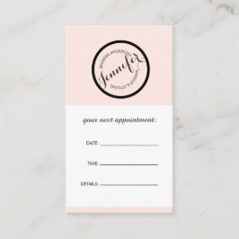 Rosa av vintage Circle Frimärke Logotyp Möte Tidsbeställning Kort