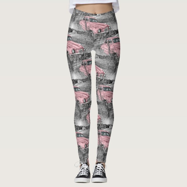 rosa av vintage leggings (Framsida)