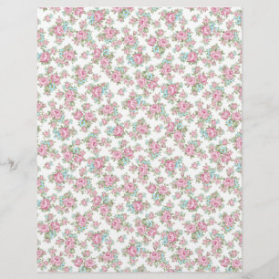 Rosa av vintage Rosenknopp Arts & Craft Scrapbook 