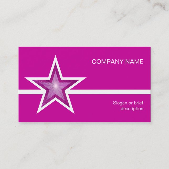 rosa av visitkort för vita rosa Star-linjer (Framsida)