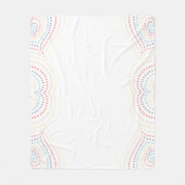 rosa av vit gult  blå Concentric Hearts Regnbåge Fleecefilt