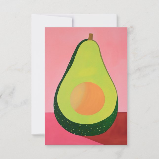 Rosa Avocado Blank Tack Kort (Framsida)