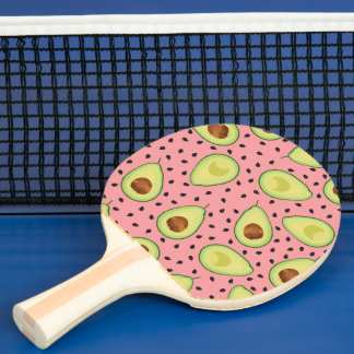 Rosa Avocado Mönster Pingisracket