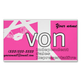 Rosa Avon personlig Visitkortmagnet