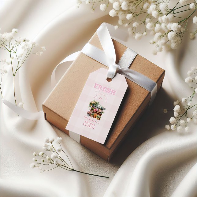 Rosa Avsked från Marknaden Brudtuppé Presentetikett (Skapare uppladdad)