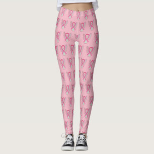 Rosa Awareness Ribbon Angel Breast Cancgings Legin Leggings