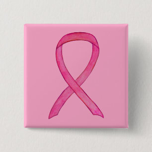 Rosa Awareness Ribbon Anpassningsbar Art Pin Butto Knapp