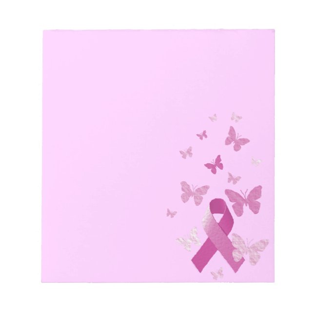 Rosa Awareness Ribbon Anteckningsblock (Framsida)