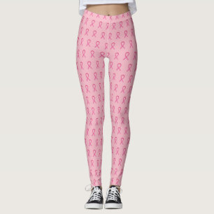 Rosa Awareness Ribbon Art Breast Cancgings Legings Leggings
