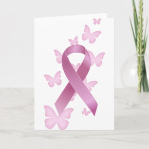 Rosa Awareness Ribbon Kort