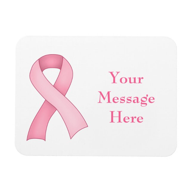 Rosa Awareness Ribbon Magnet 0004 (Horisontell)