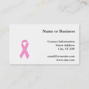 Rosa Awareness Ribbon Visitkort