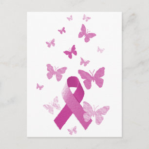 Rosa Awareness Ribbon Vykort