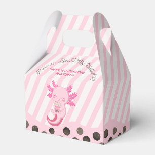 Rosa Axolotl Bubble Boba Tea Par-tea Girl Birthday Presentaskar