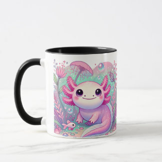 Rosa Axolotl Cute Kawaii Creature Mugg