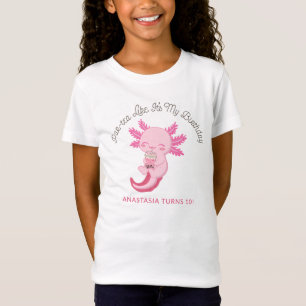 Rosa Axolotl Flick kalas Boba Tea Par-tea T Shirt